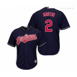 Mens Cleveland Indians 2 Leonys Martin Replica Navy Blue Alternate 1 Cool Base Baseball Jersey 