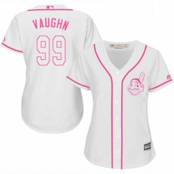 Womens Majestic Cleveland Indians 99 Ricky Vaughn Authentic White Fashion Cool Base MLB Jersey