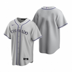 Mens Nike Colorado Rockies Blank Gray Road Stitched Baseball Jersey