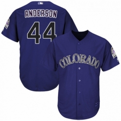 Youth Majestic Colorado Rockies 44 Tyler Anderson Replica Purple Alternate 1 Cool Base MLB Jersey 