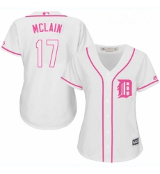 Womens Majestic Detroit Tigers 17 Denny McLain Authentic White Fashion Cool Base MLB Jersey