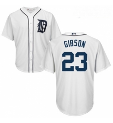 Youth Majestic Detroit Tigers 23 Kirk Gibson Authentic White Home Cool Base MLB Jersey