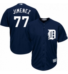 Youth Majestic Detroit Tigers 77 Joe Jimenez Replica Navy Blue Alternate Cool Base MLB Jersey 