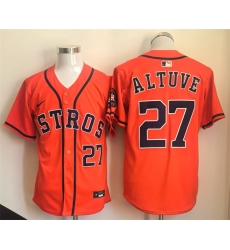 Men Houston Astros 27 Jose Altuve Orange Limited Stitched Jersey Men Houston Astros 27 Jose Altuve Orange Limited Stitched Jersey