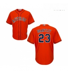 Mens Houston Astros 23 Michael Brantley Replica Orange Alternate Cool Base Baseball Jersey 