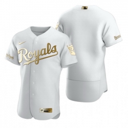 Kansas City Royals Blank White Nike Mens Authentic Golden Edition MLB Jersey