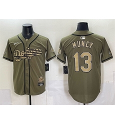 Men Los Angeles Dodgers 13 Max Muncy Olive 2026 Armed Forces Day Stitched Baseball Jersey Men Los Angeles Dodgers 13 Max Muncy Olive 2026 Armed Forces Day Stitched Baseball Jersey