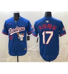 Men Los Angeles Dodgers 17 Shohei Ohtani Royal Hello Kitty Night 2025 World Series Champions Patch Stitched Baseball Jersey (2) Men Los Angeles Dodgers 17 Shohei Ohtani Royal Hello Kitty Night 2025 World Series Champions Patch Stitched Baseball Jersey (2)