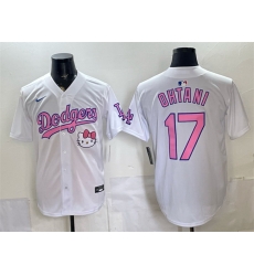 Men Los Angeles Dodgers  17 Shohei Ohtani White 2025 Hello Kitty Vapor Limited Stitched Baseball Jersey