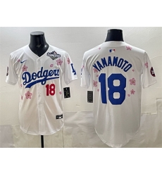 Men Los Angeles Dodgers 18 Yoshinobu Yamamoto White 2025 World Series Patch Tokyo Series Limited Stitched Baseball Jersey Men Los Angeles Dodgers 18 Yoshinobu Yamamoto White 2025 World Series Patch Tokyo Series Limited Stitched Baseball Jersey