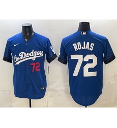 Men Los Angeles Dodgers  72 Miguel Rojas Royal Stitched Baseball Jersey