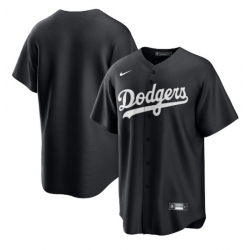 Men Los Angeles Dodgers Blank Black Cool Base Stitched Baseball Jersey