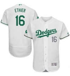 Mens Majestic Los Angeles Dodgers 16 Andre Ethier White Celtic Flexbase Authentic Collection MLB Jersey