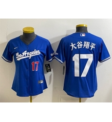 Women Los Angeles Dodgers 17 Shohei Ohtani Royal Alternate Stadium Stitched Baseball Jersey Women Los Angeles Dodgers 17 Shohei Ohtani Royal Alternate Stadium Stitched Baseball Jersey