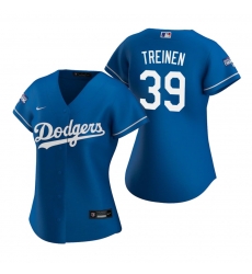 Women Los Angeles Dodgers 39 Blake Treinen Royal 2020 World Series Champions Replica Jersey