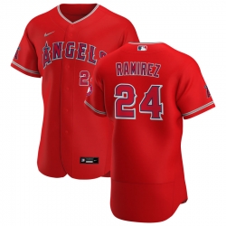 Men Los Angeles Angels 24 Noe Ramirez Men Nike Red Alternate 2020 Flex Base Player MLB Jersey