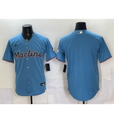 Men Miami Marlins Blank Blue Cool Base Stitched Baseball Jersey Men Miami Marlins Blank Blue Cool Base Stitched Baseball Jersey