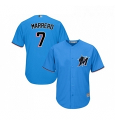 Youth Miami Marlins 7 Deven Marrero Replica Blue Alternate 1 Cool Base Baseball Jersey 