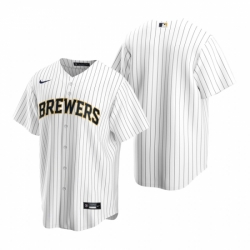 Mens Nike Milwaukee Brewers Blank White Alternate Stitched Baseball Jersey