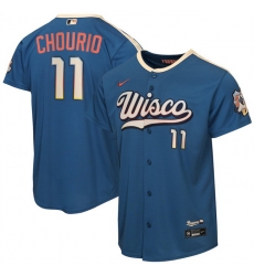 Youth Milwaukee Brewers 11 Jackson Chourio Mineral Blue 2026 City Connect Stadium Stitched Baseball Jersey Youth Milwaukee Brewers 11 Jackson Chourio Mineral Blue 2026 City Connect Stadium Stitched Baseball Jersey