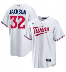 Men Minnesota Twins 32 Jay Jackson White Cool Base Stitched Baseball Jersey