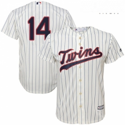 Mens Majestic Minnesota Twins 14 Kent Hrbek Replica Cream Alternate Cool Base MLB Jersey