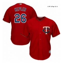 Mens Majestic Minnesota Twins 26 Max Kepler Replica Scarlet Alternate Cool Base MLB Jersey