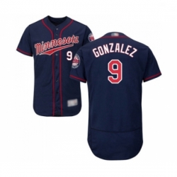 Mens Minnesota Twins 9 Marwin Gonzalez Navy Blue Alternate Flex Base Authentic Collection Baseball Jersey