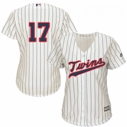 Womens Majestic Minnesota Twins 17 Jose Berrios Replica Cream Alternate Cool Base MLB Jersey