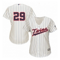 Womens Majestic Minnesota Twins 29 Rod Carew Authentic Cream Alternate Cool Base MLB Jersey