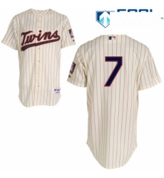 Womens Majestic Minnesota Twins 7 Joe Mauer Authentic Cream Alternate Cool Base MLB Jersey