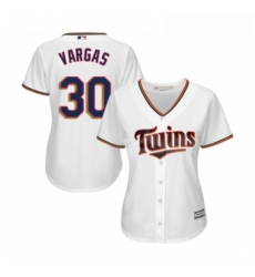 Womens Minnesota Twins 30 Kennys Vargas Replica White Home Cool Base Baseball Jersey