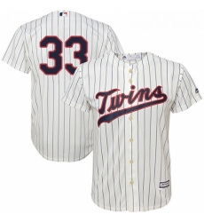 Youth Majestic Minnesota Twins 33 Justin Morneau Authentic Cream Alternate Cool Base MLB Jersey