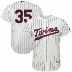 Youth Majestic Minnesota Twins 35 Michael Pineda Replica Cream Alternate Cool Base MLB Jersey 