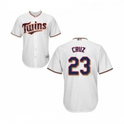 Youth Minnesota Twins 23 Nelson Cruz Replica White Home Cool Base Baseball Jersey 