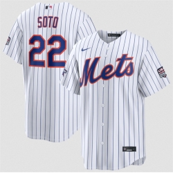 Men New York Mets  22 Juan Soto White 2026 All Star Game   USA 250 Patch Stitched Baseball Jersey