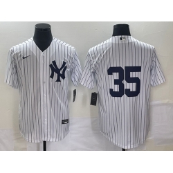 Men New York Yankees 35 Clay Holmes White Cool Base Stitched Baseball Jersey