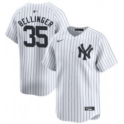 Men New York Yankees 35 Cody Bellinger White 2024 Home Limited With Name Stitched Baseball Jersey