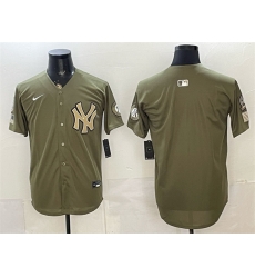 Men New York Yankees Blank Olive 2026 Armed Forces Day Stitched Baseball Jersey