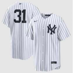 Mens New York Yankees 31 Cam Schlittler Nike White Home Replica Jersey