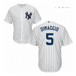 Youth Majestic New York Yankees 5 Joe DiMaggio Replica White Home MLB Jersey