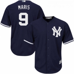 Youth Majestic New York Yankees 9 Roger Maris Authentic Navy Blue Alternate MLB Jersey