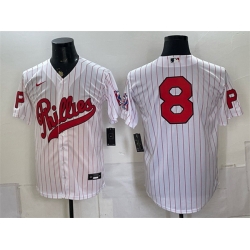 Men Philadelphia Phillies  8 Nick Castellanos White 2026 Field of Dreams Stadium Stitched Baseball Jersey