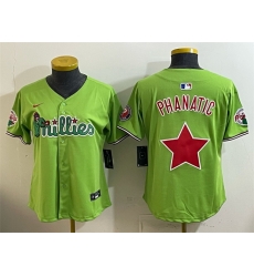 Women Philadelphia Phillies Light Green Phanatic Limited Stitched Jersey Women Philadelphia Phillies Light Green Phanatic Limited Stitched Jersey