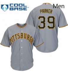 Mens Majestic Pittsburgh Pirates 39 Dave Parker Replica Grey Road Cool Base MLB Jersey