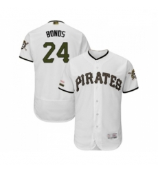 Mens Pittsburgh Pirates 24 Barry Bonds White Alternate Authentic Collection Flex Base Baseball Jersey