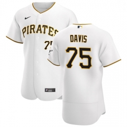 Pittsburgh Pirates 75 Austin Davis Men Nike White Home 2020 Authentic Player MLB Jersey