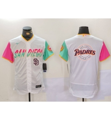 Men San Diego Padres big logo Profar White City Connect Cool Base Stitched Baseball Jersey 5