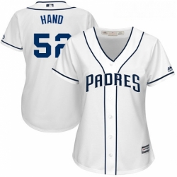 Womens Majestic San Diego Padres 52 Brad Hand Authentic White Home Cool Base MLB Jersey 