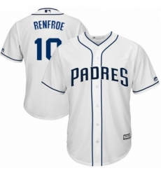 Youth Majestic San Diego Padres 10 Hunter Renfroe Authentic White Home Cool Base MLB Jersey 